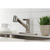 Gourmetier GSC8578DKL Kaiser Single-Handle Pull-Out Kitchen Faucet, Brushed Nickel GSC8578DKL